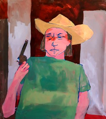 Self-Portrait, me as Picasso with gun